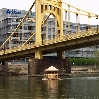 a large bridge over some water