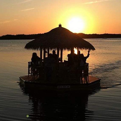 a sunset over a body of water